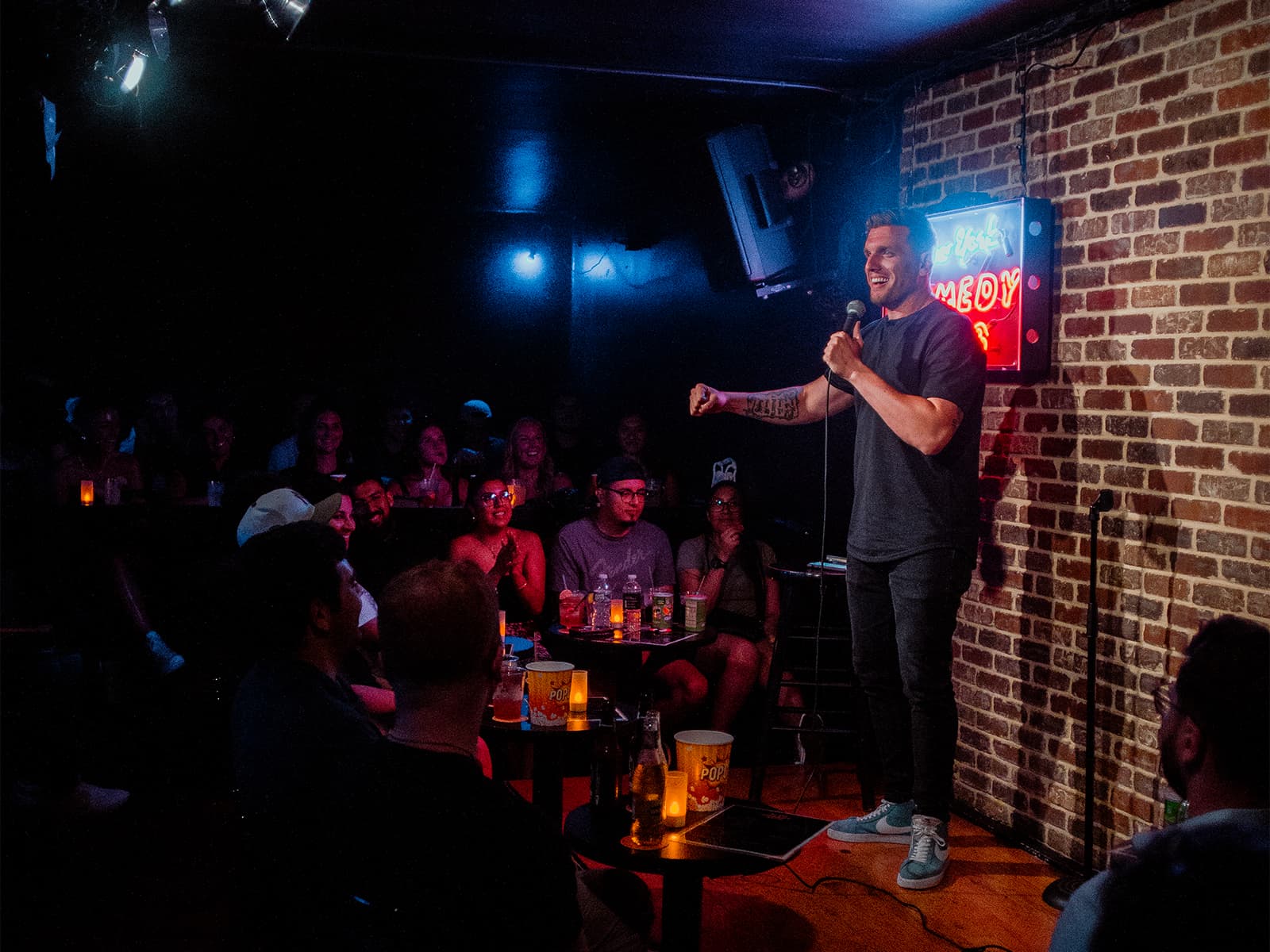 Comedy club audience